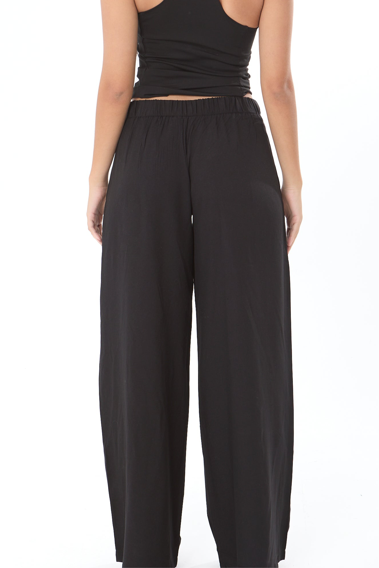Low Rise Pants in Black