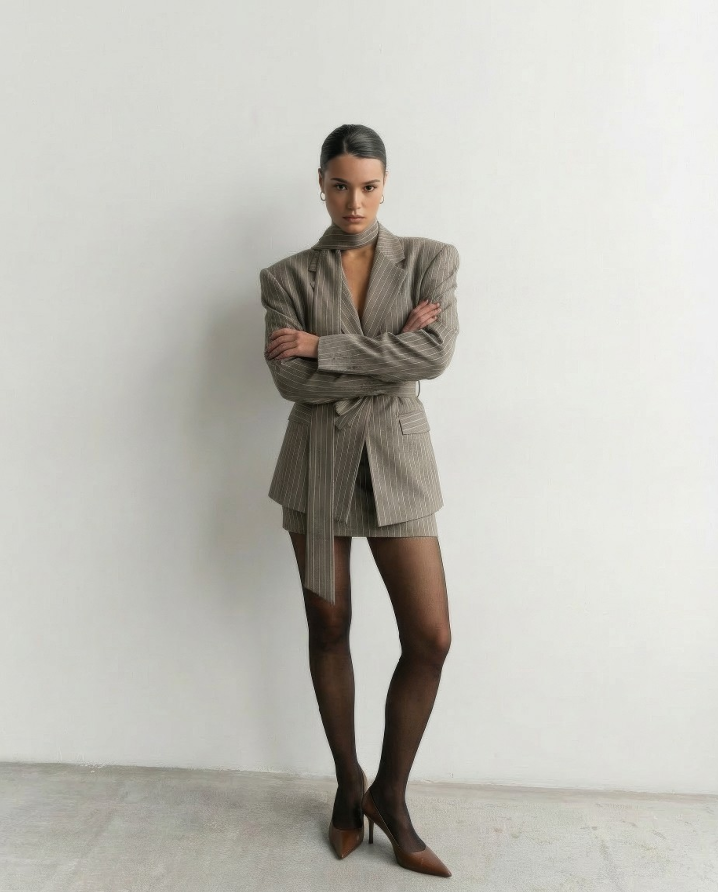 Pinstripe Blazer Set