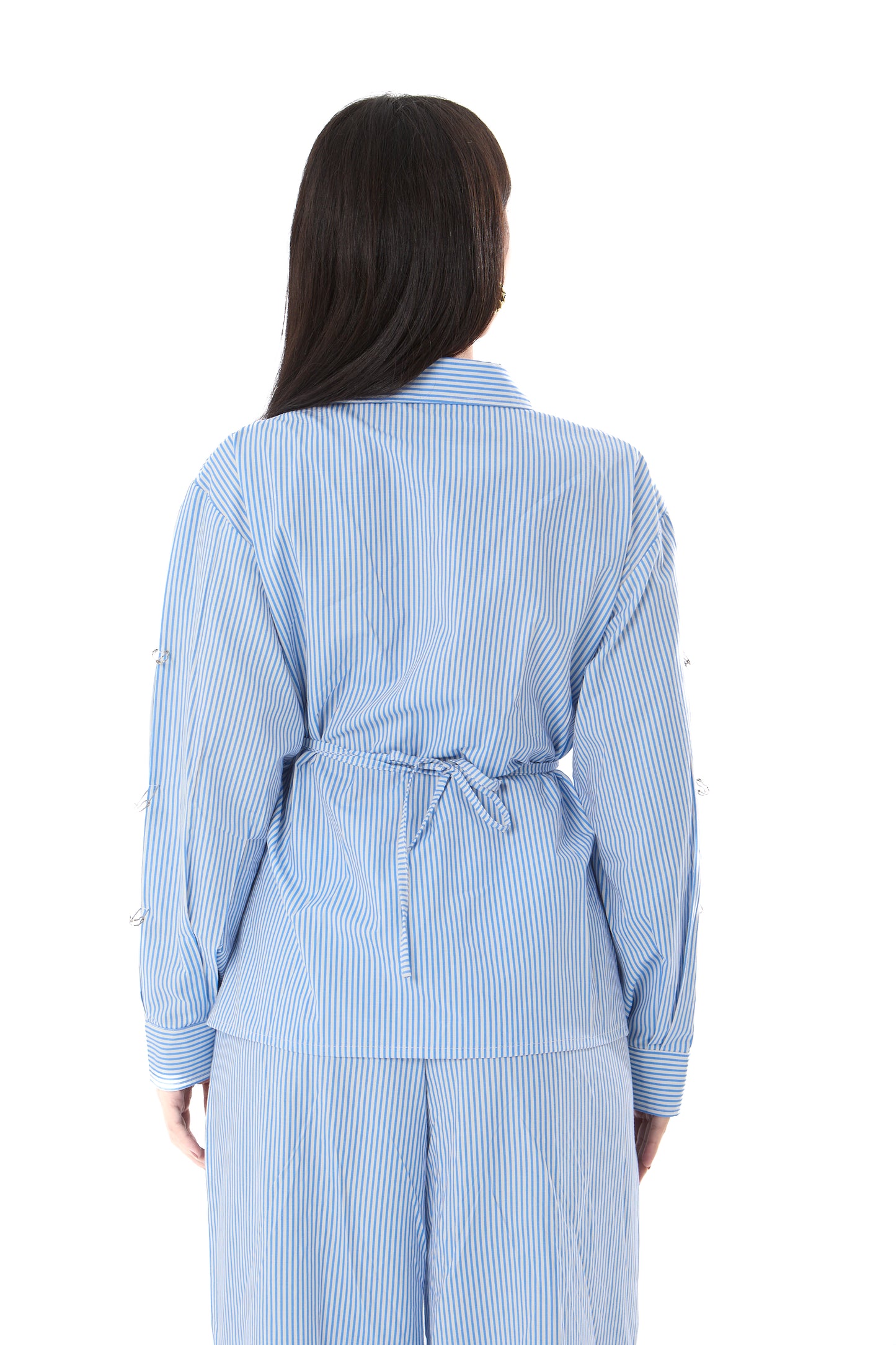 Side Pin Shirt in Blue