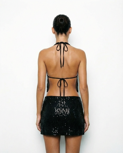 Black Sequined Co-Ord Set