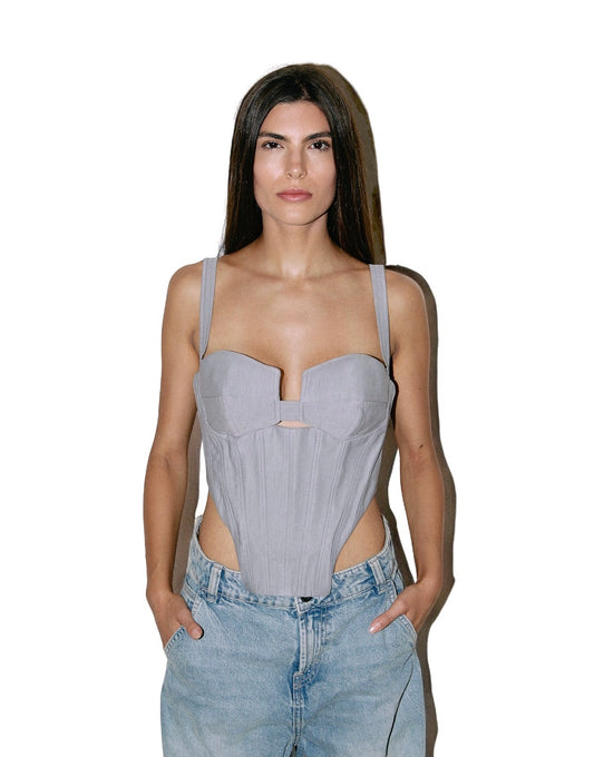 Corset Top in Grey