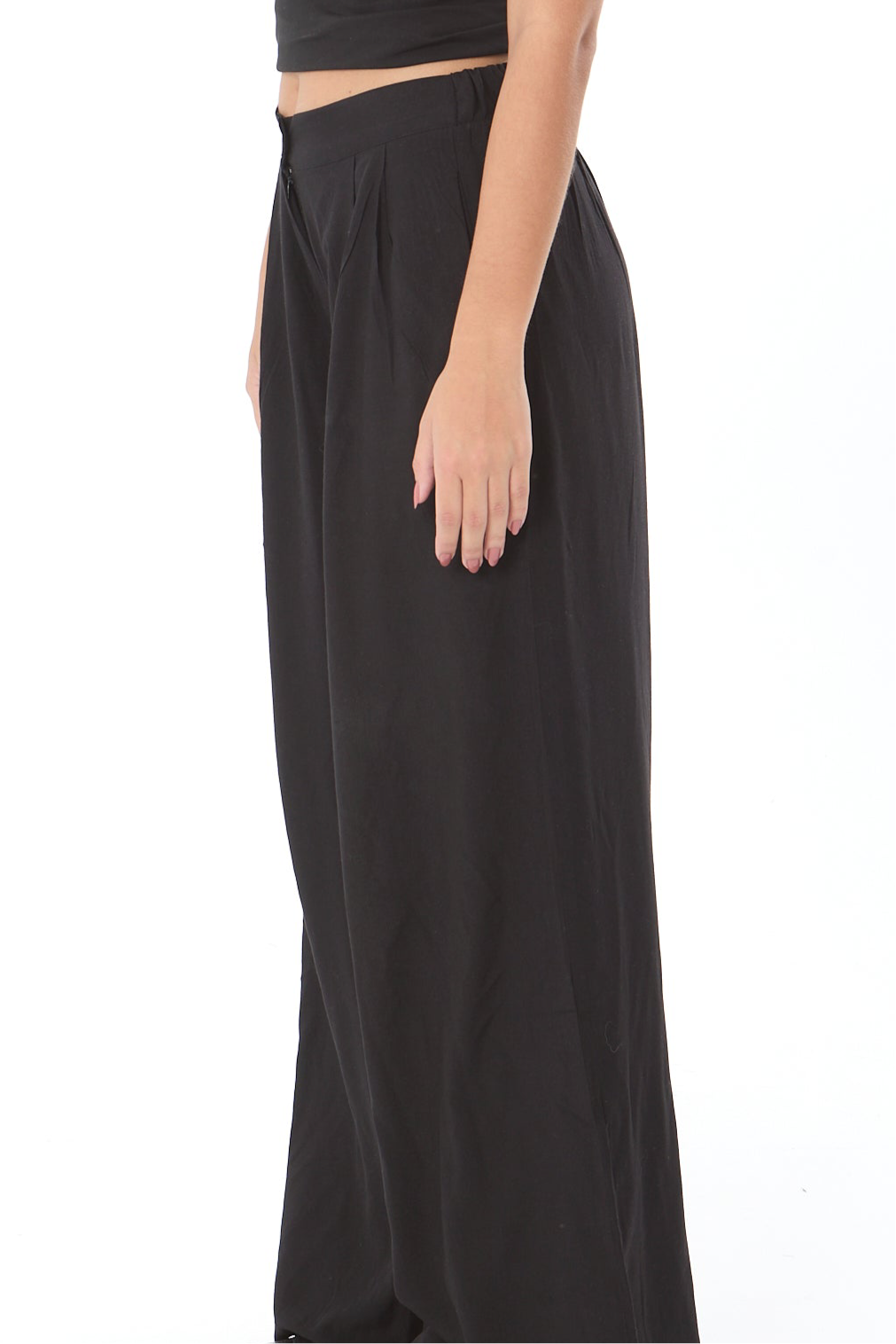 Low Rise Pants in Black
