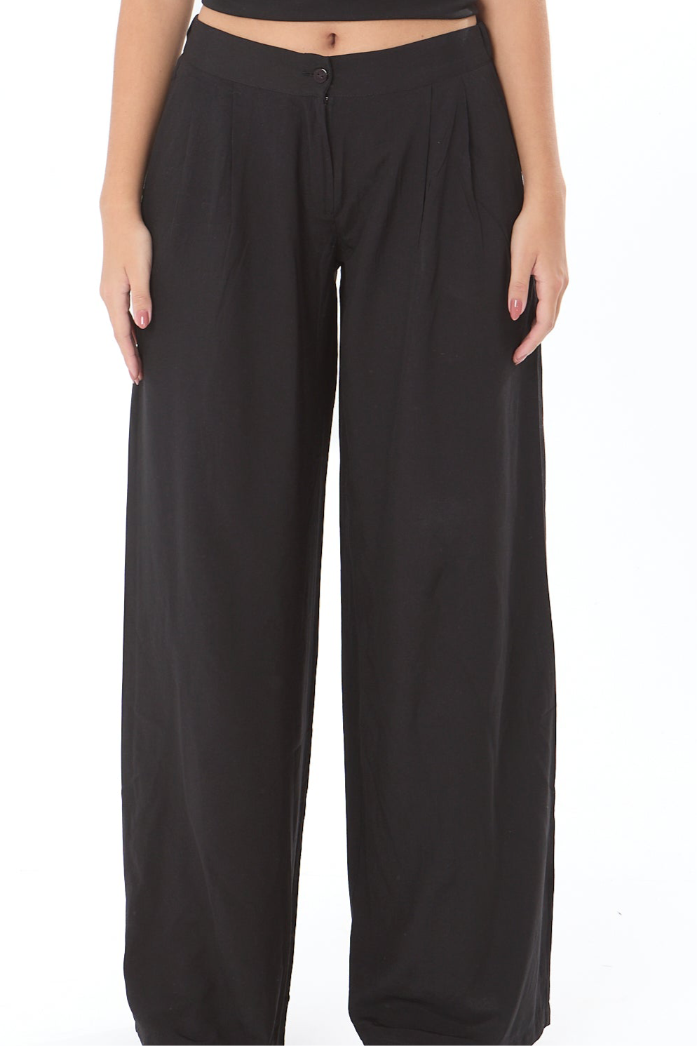 Low Rise Pants in Black