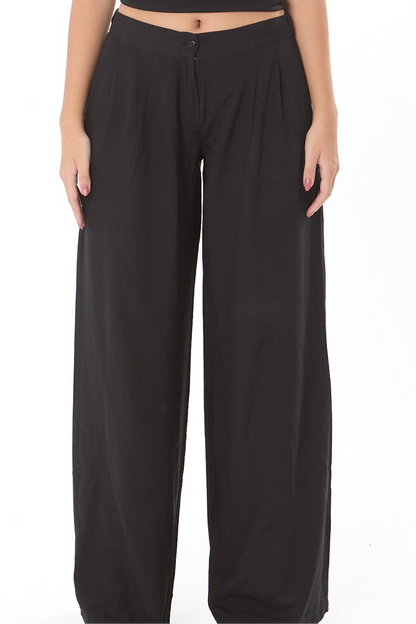 Low Rise Pants in Black