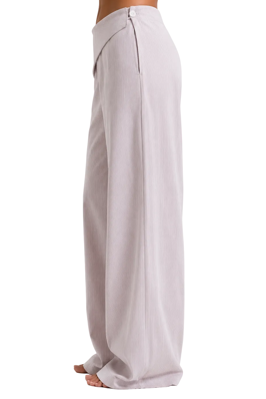 Foldover Pinstripe Trousers