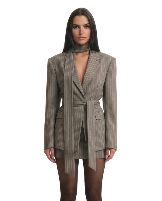Pinstripe Blazer Set