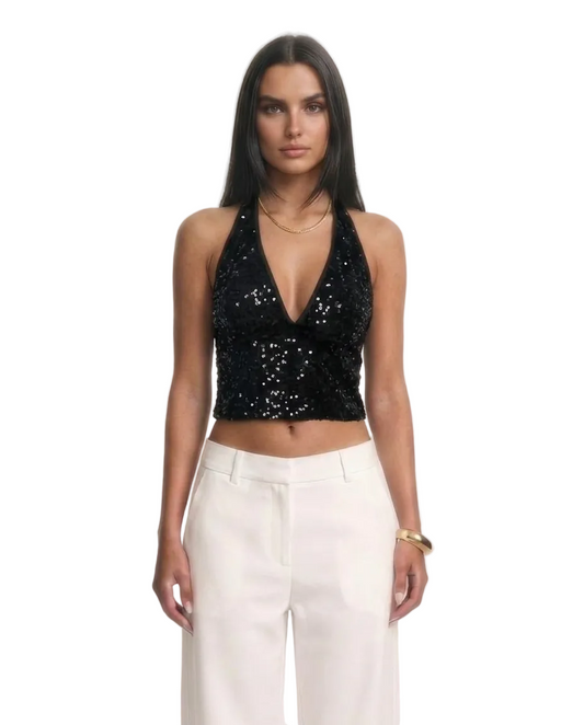 Sequined Top in Black