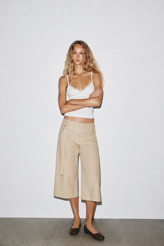 Double Buckle Bermuda Shorts