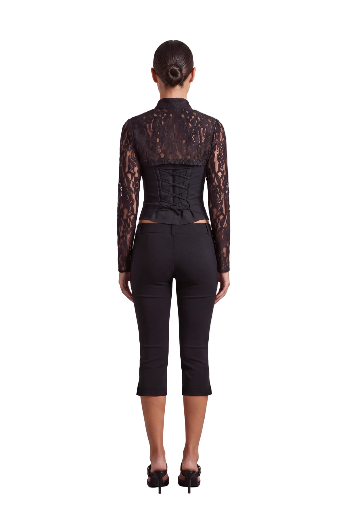 Detachable Lace Sleeve Corset