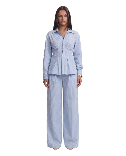 Side Pin Shirt in Blue