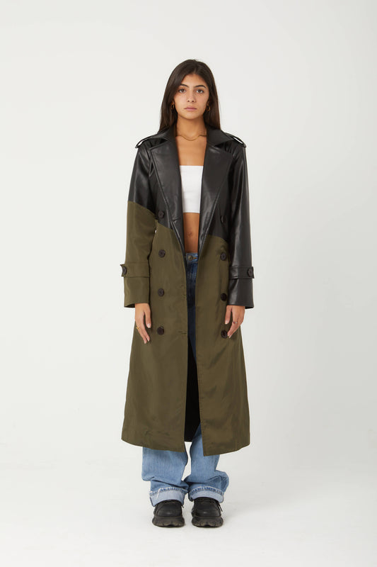 Oversized Olive Split Coat