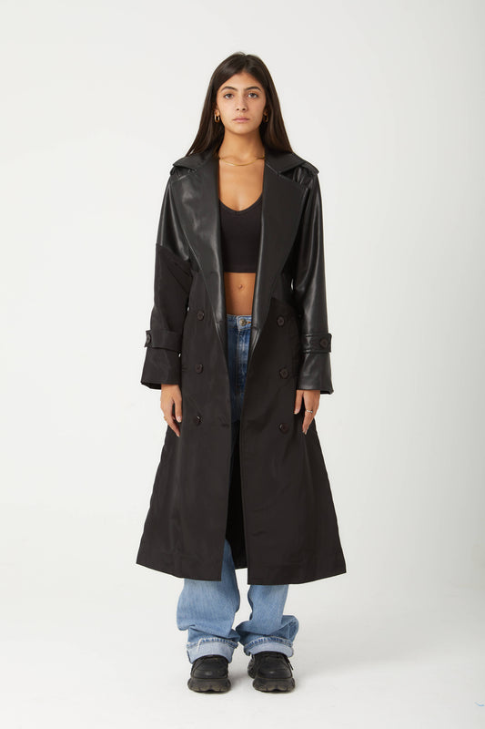 Oversized Black Split Coat